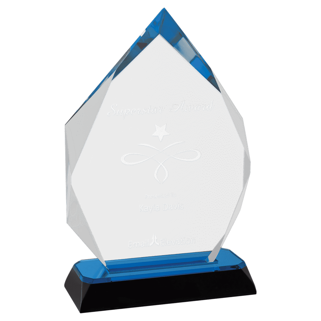 Diamond Corner Impress Award Blue - 7 3/4"