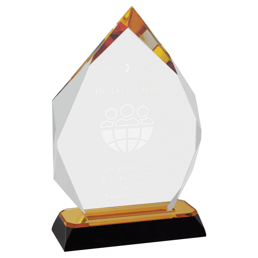 Diamond Corner Impress Award Gold - 7 3/4"