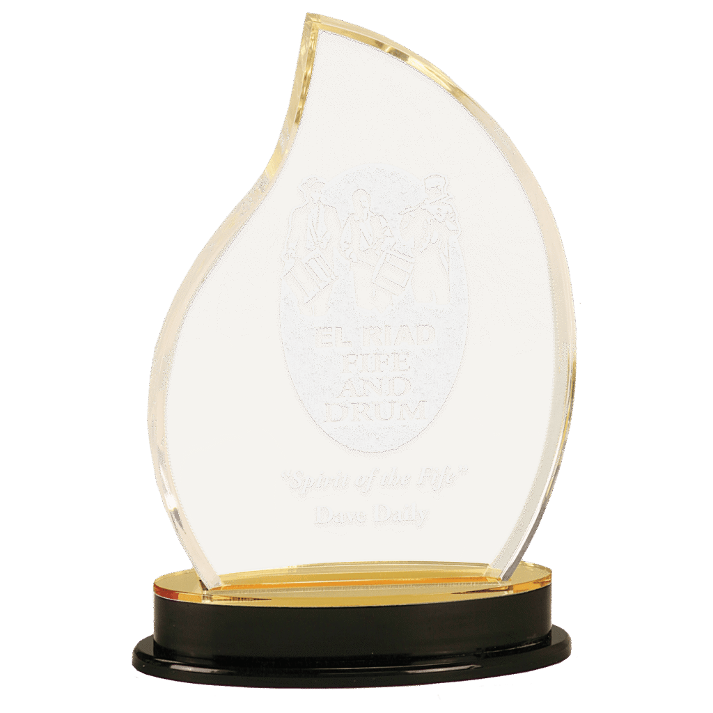 Flame Impress Award Gold - 8 1/4"