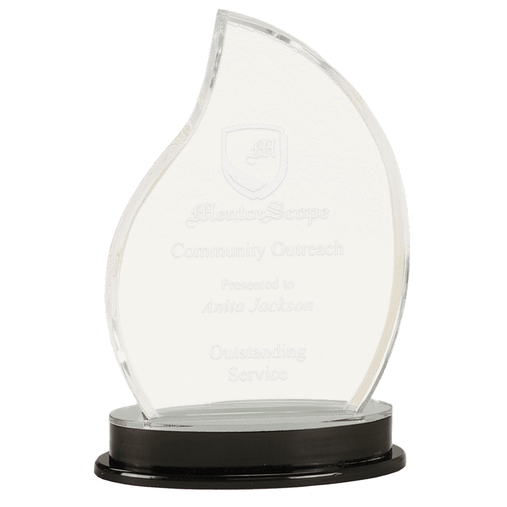 Flame Impress Award Silver - 8 1/4"