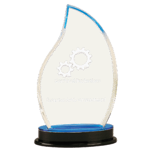 Flame Impress Award Blue - 9 1/4"