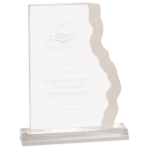 Frosted Waterfall Edge Award Clear - 5 x 7"