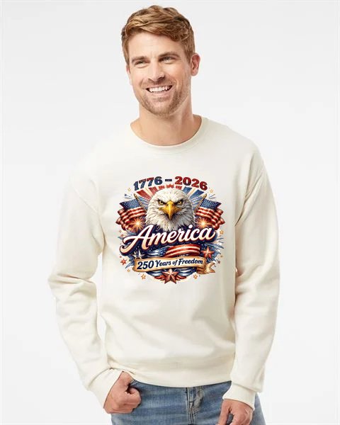 Sweatshirt - 250th Anniversary - Eagle - White