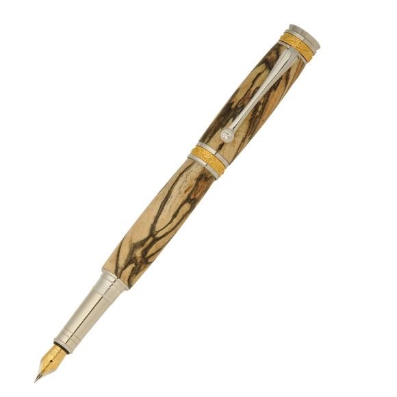 Majestic Junior Fountain Pen - 22kt 2-micron Gold & Chrome