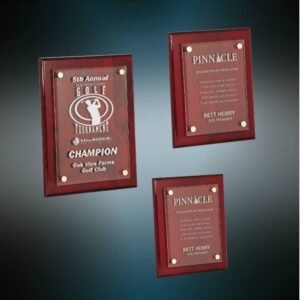 Floating Glass Plaque - Rosewood - 8" x 10"